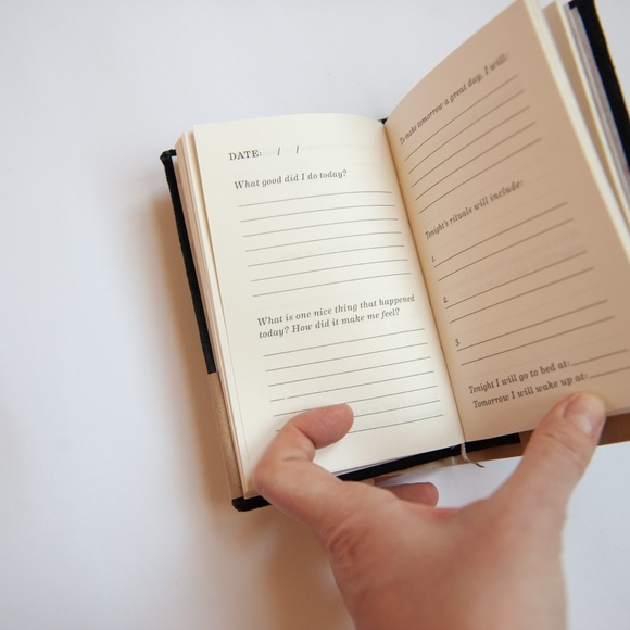 Nightly Mindfulness Workbook/Journal Velvet Hardcover - Picture 7 of 8